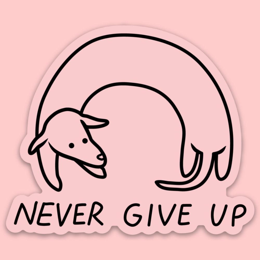 Tender Ghost-Never Give Up Sticker-accessory-gather here online