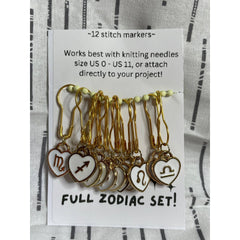 Comma Craft Co-Knitting or Crochet Stitch Markers - Zodiac-knitting notion-gather here online
