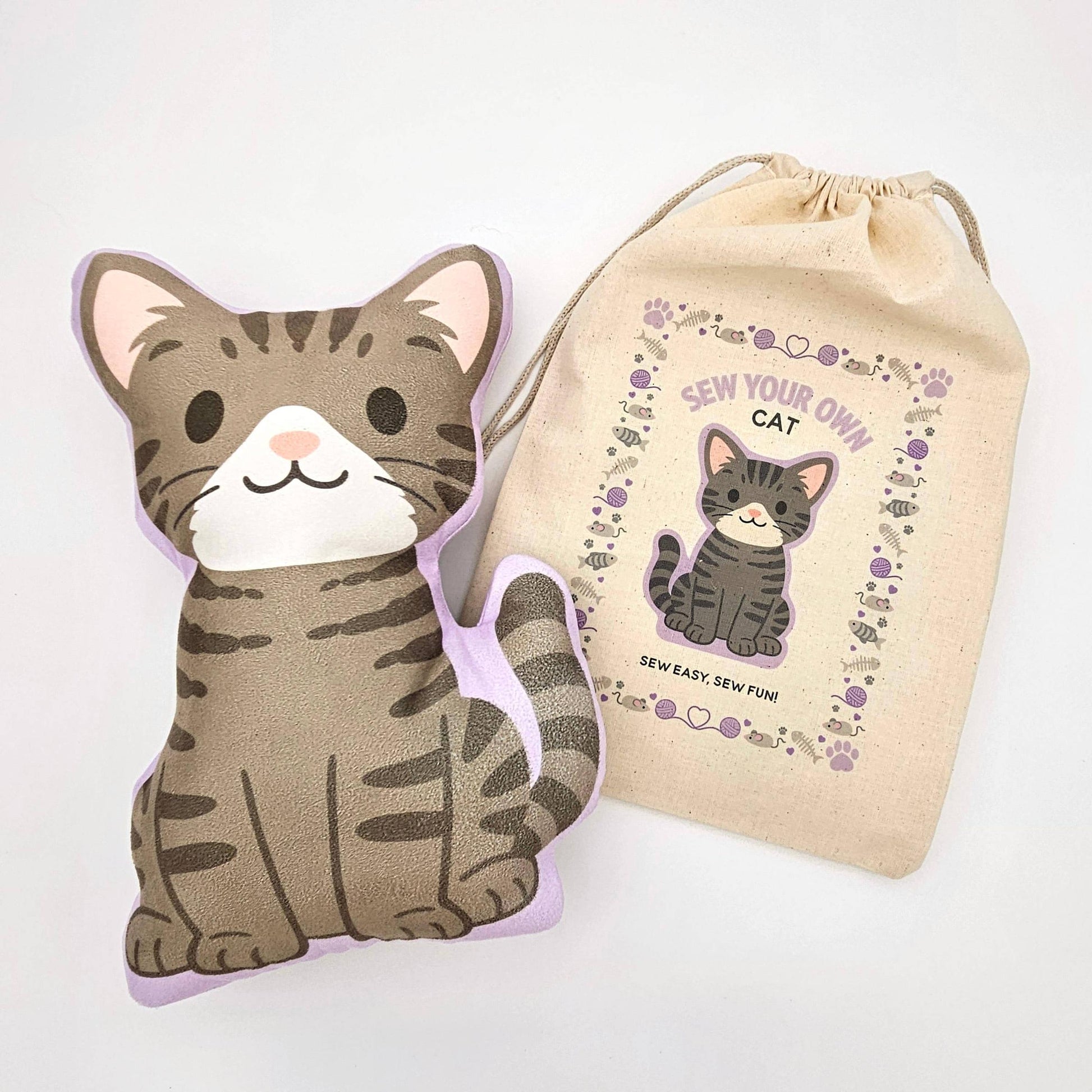 Nickwilljack-Sew Your Own Cat Complete Kit - Tabby Cat -sewing kit-gather here online