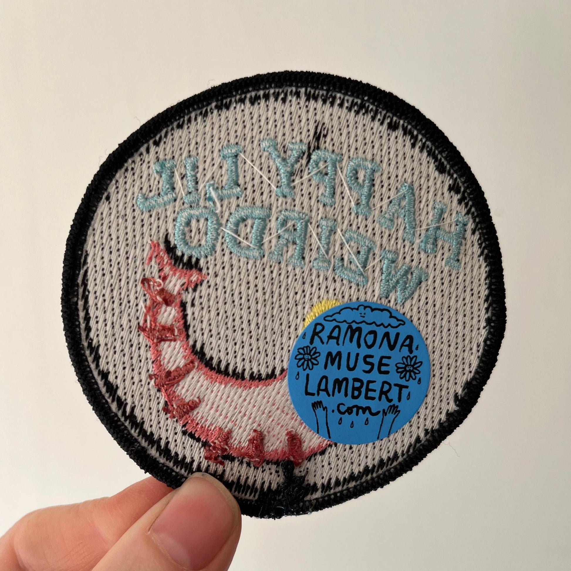 Ramona Muse Lambert-Happy Lil' Weirdo 3" Embroidered Patch-patches + pins-gather here online