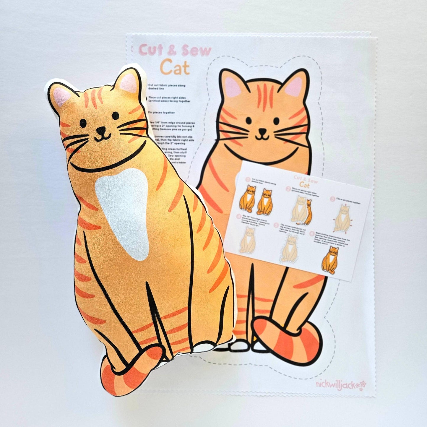 Nickwilljack-DIY Beginner Cat Sewing Kit-sewing kit-gather here online
