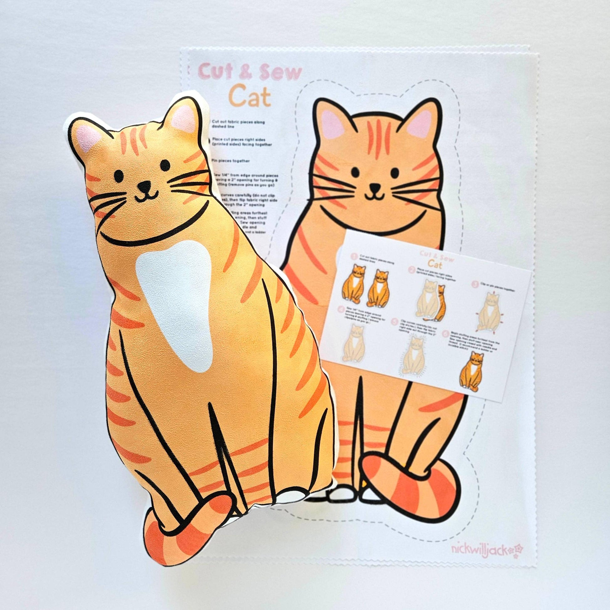Nickwilljack-DIY Beginner Cat Sewing Kit-sewing kit-gather here online