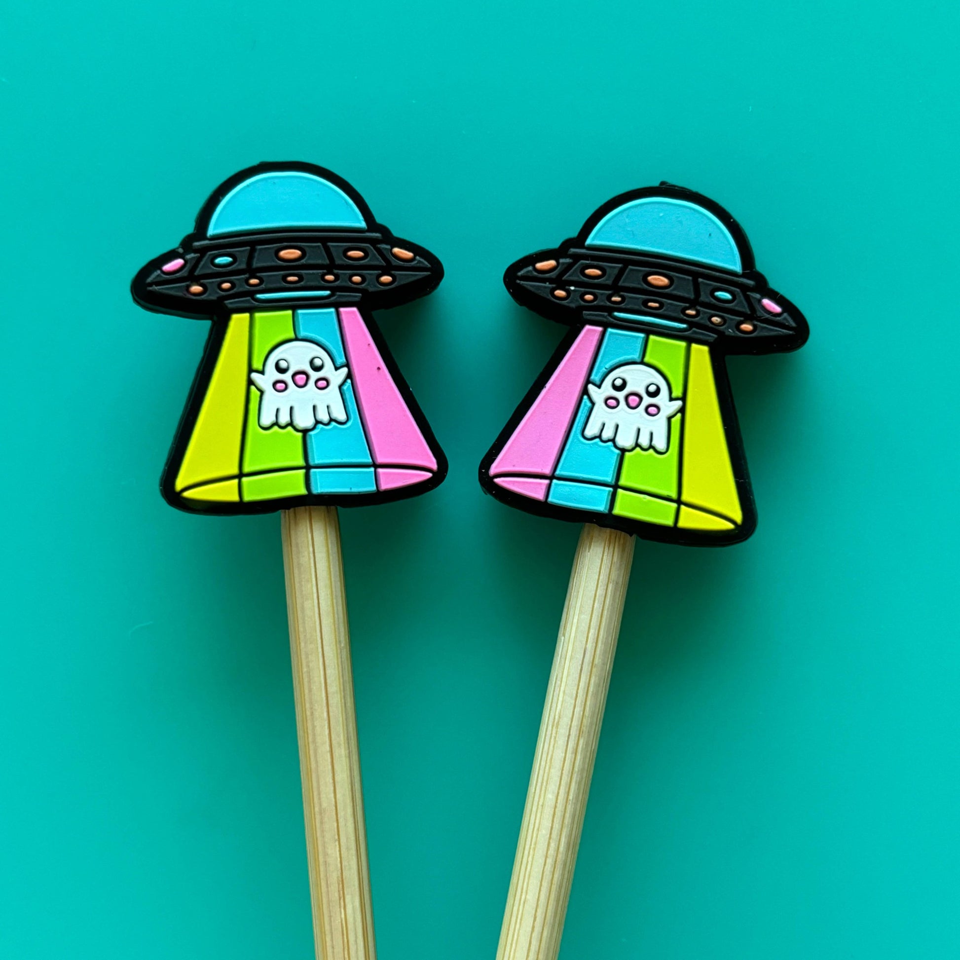 Comma Craft Co-Ghost UFO Knitting Needle Point Protectors-knitting notion-gather here online