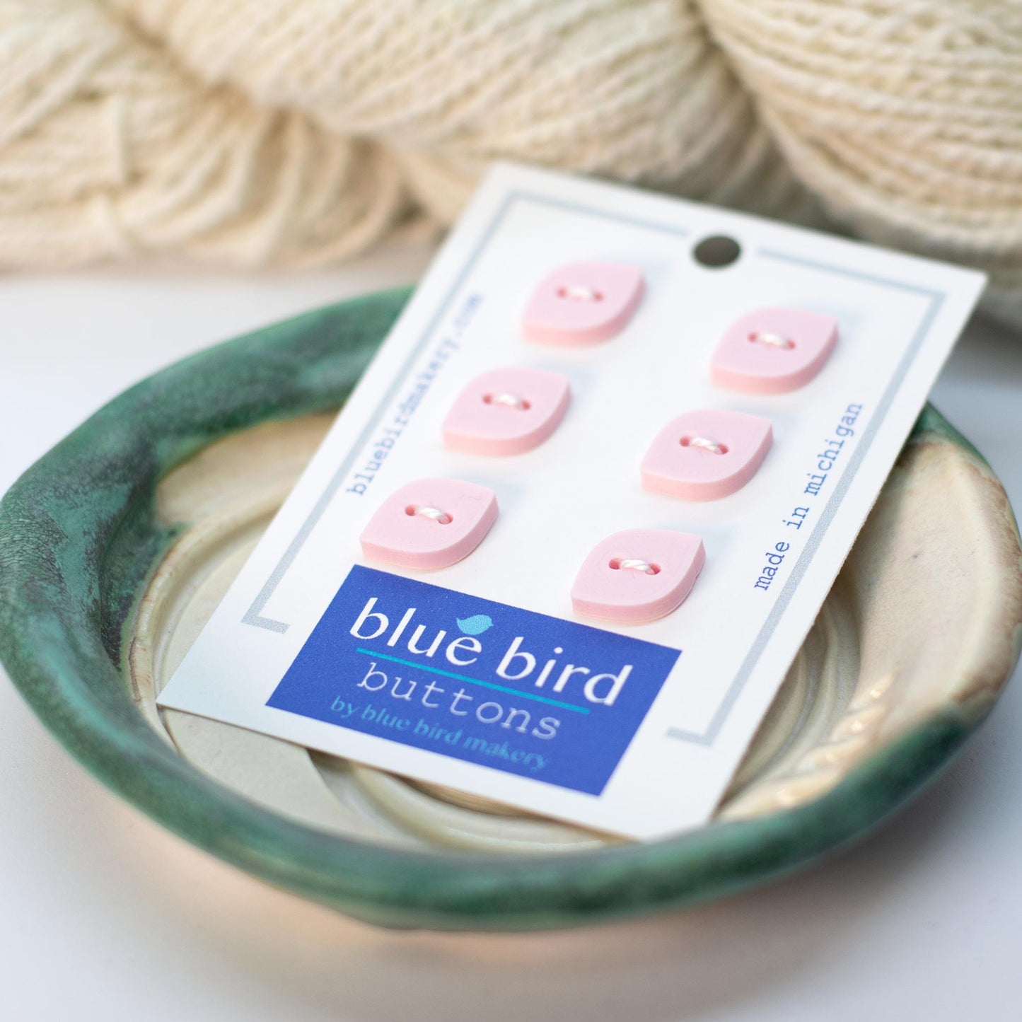 Blue Bird Makery-12mm Midcentury Petal Buttons-button-Blush-gather here online