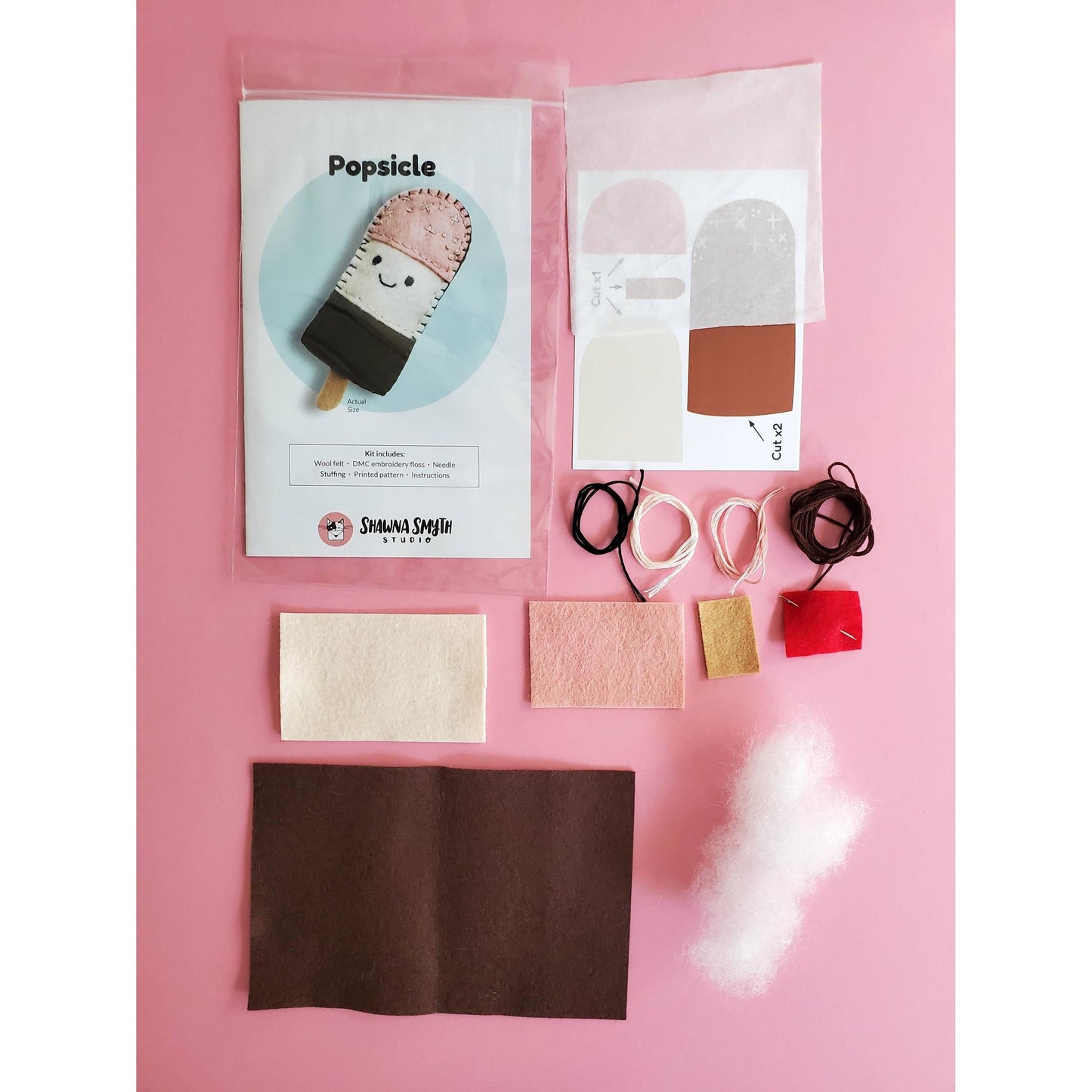 Shawna Smyth Studio-Popsicle Felt Hand Stitching Kit-sewing kit-gather here online