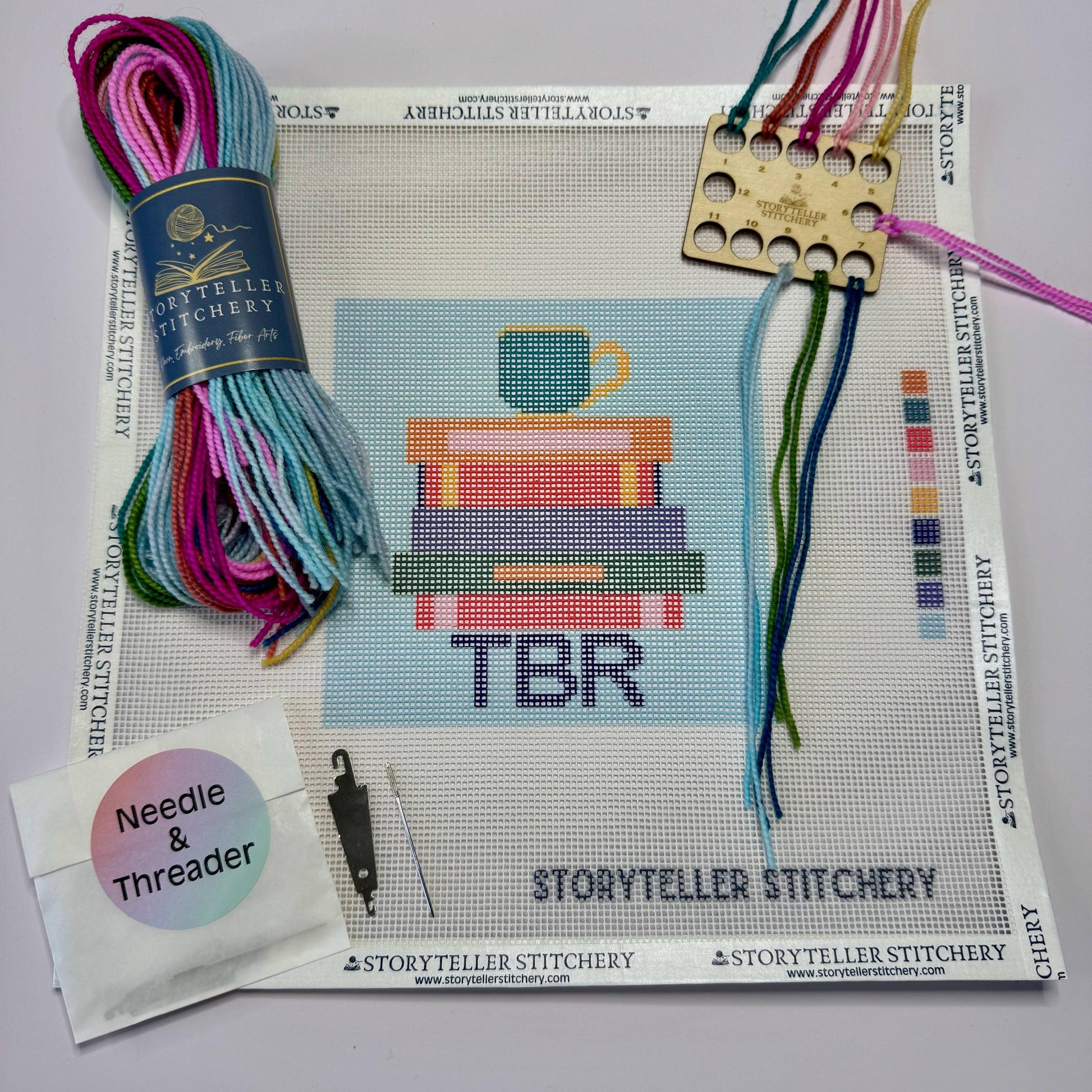 Storyteller Stitchery-TBR List Needlepoint Kit-xstitch kit-gather here online