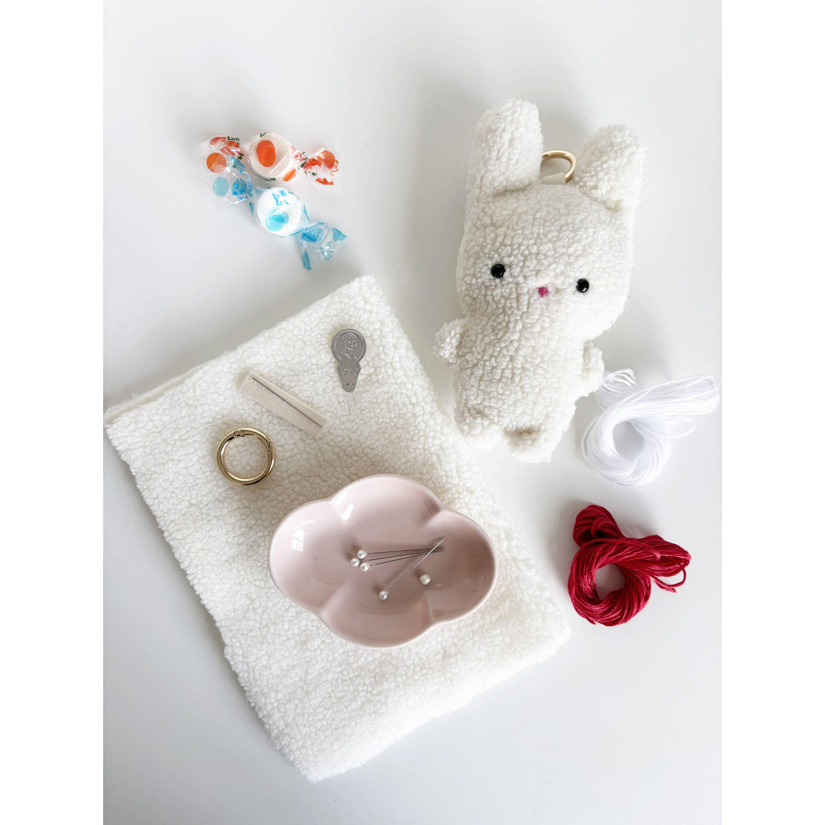 KITTO-Bunny Bag Charm Craft Kit-sewing kit-gather here online