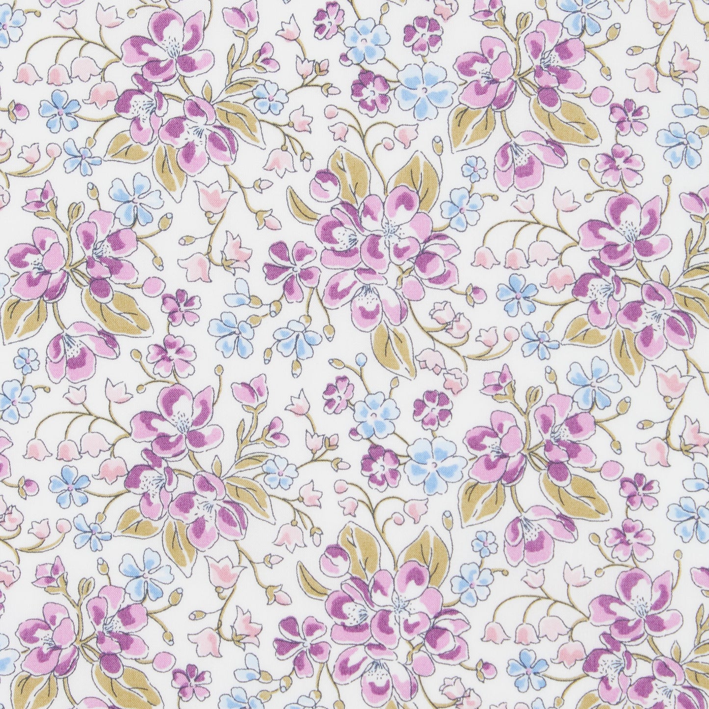 Liberty of London-Tana Lawn - Daisy Annabel Blue-fabric-gather here online