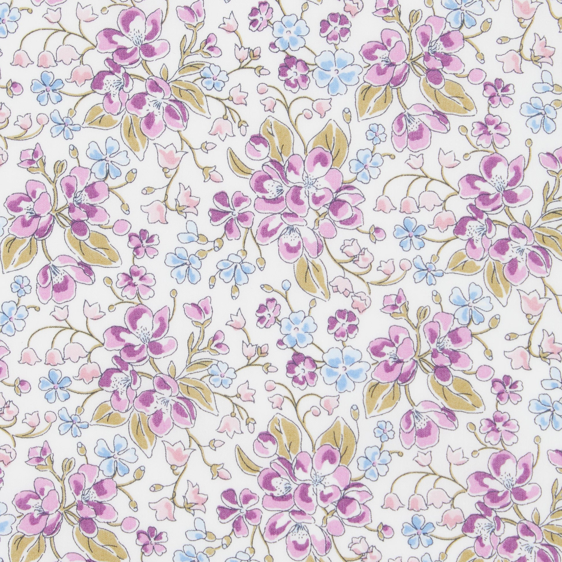 Liberty of London-Tana Lawn - Daisy Annabel Blue-fabric-gather here online