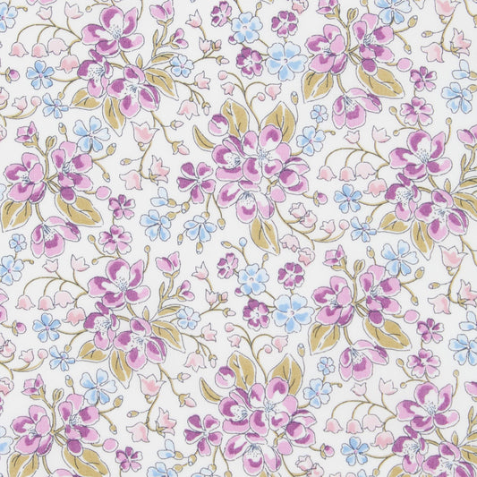 Liberty of London-Tana Lawn - Daisy Annabel Blue-fabric-gather here online