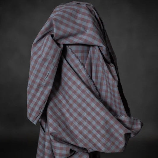 Merchant & Mills-Damson Gingham Cotton/Linen-fabric-gather here online