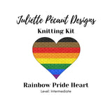 Juliette Pécaut Designs-Knitting Kit: Pride Hearts-knitting / crochet kit-Rainbow-gather here online