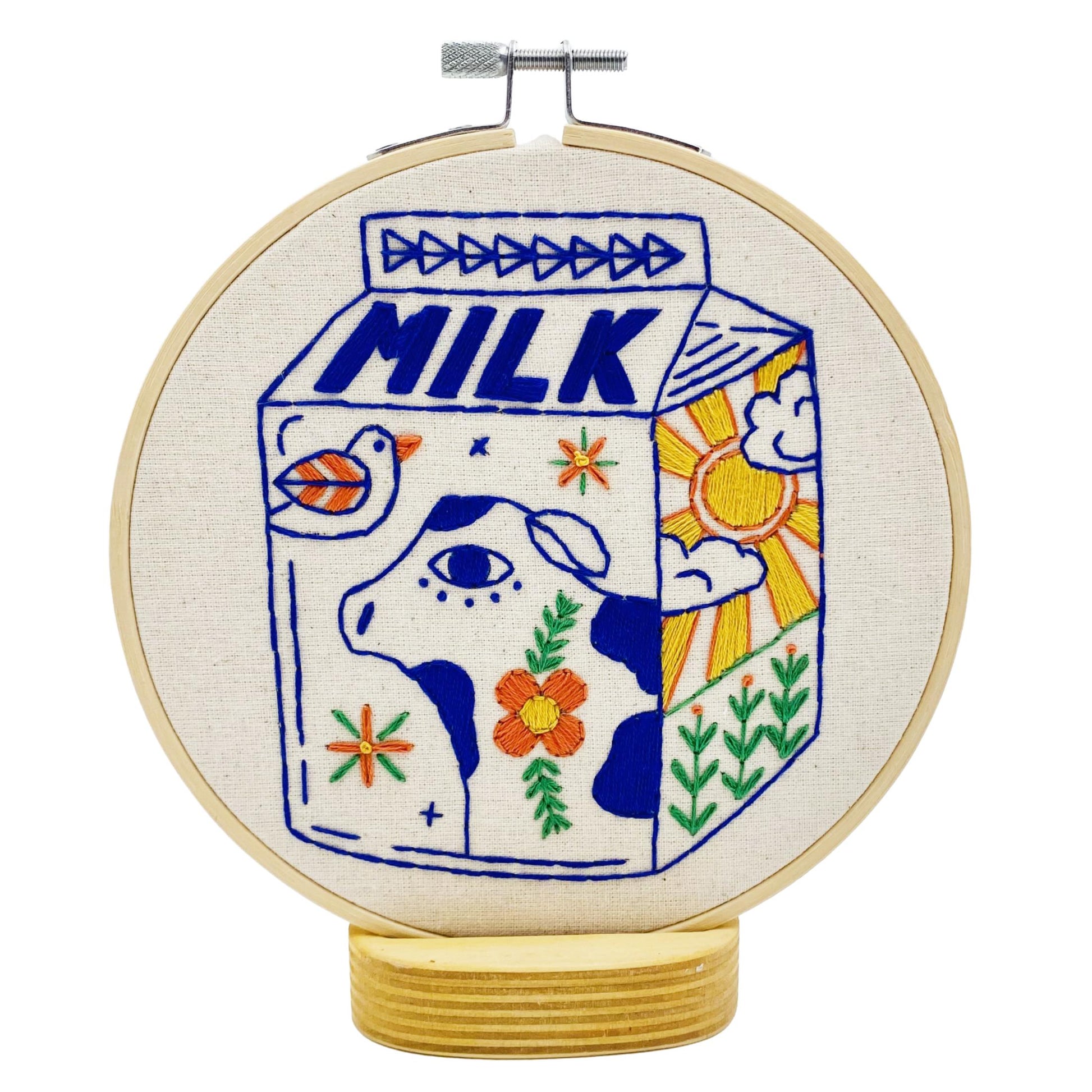 Hook, Line & Tinker-Milk Embroidery Kit-embroidery kit-gather here online