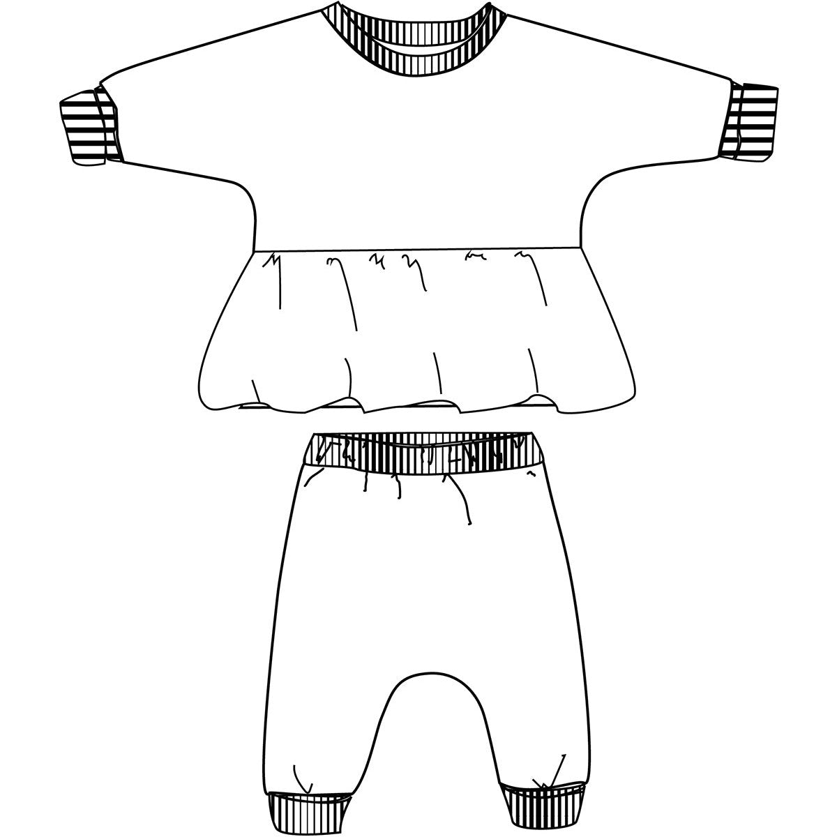 Ikatee-Cordoba Jogging or Pajama Set Pattern-sewing pattern - kids-gather here online