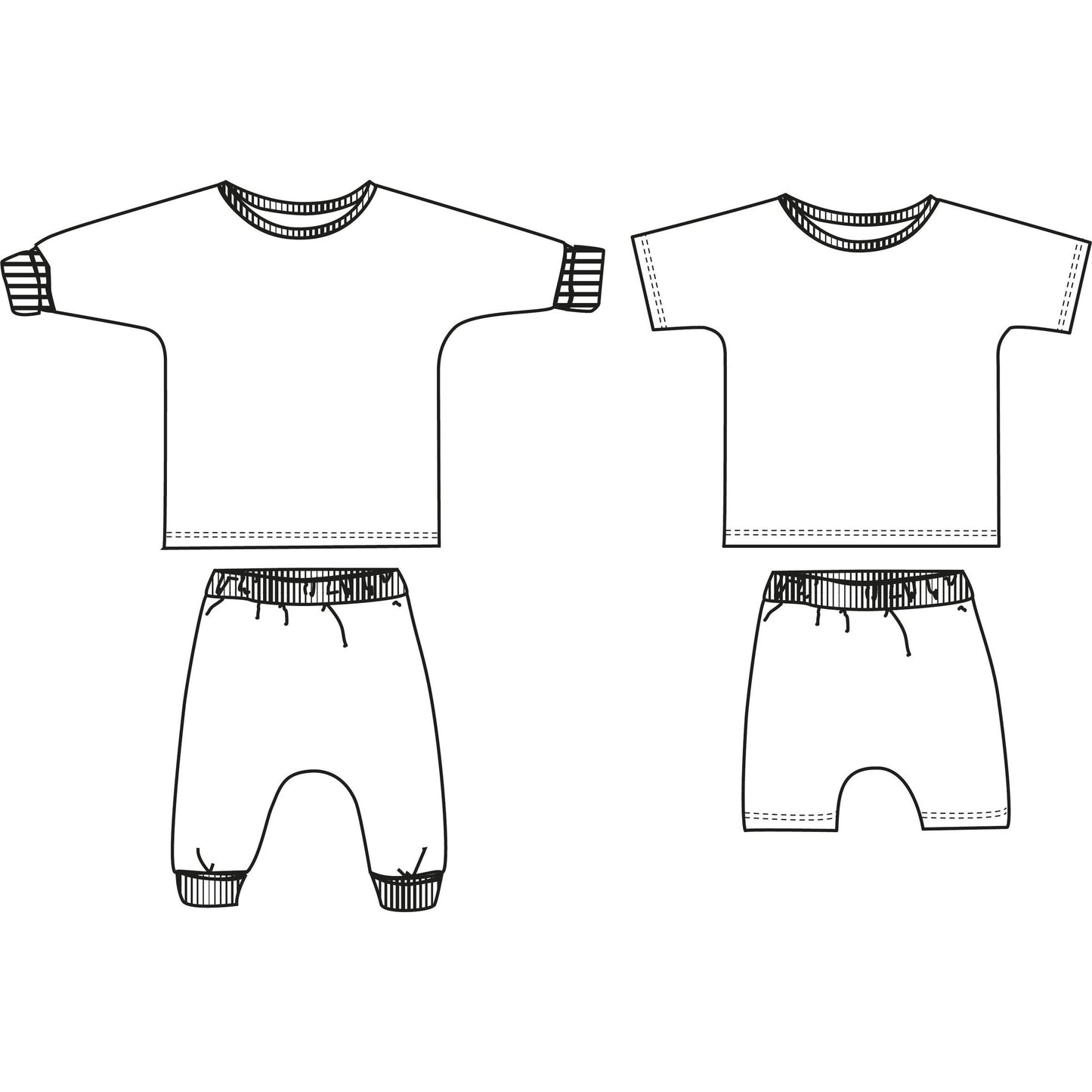 Ikatee-Cordoba Jogging or Pajama Set Pattern-sewing pattern - kids-gather here online
