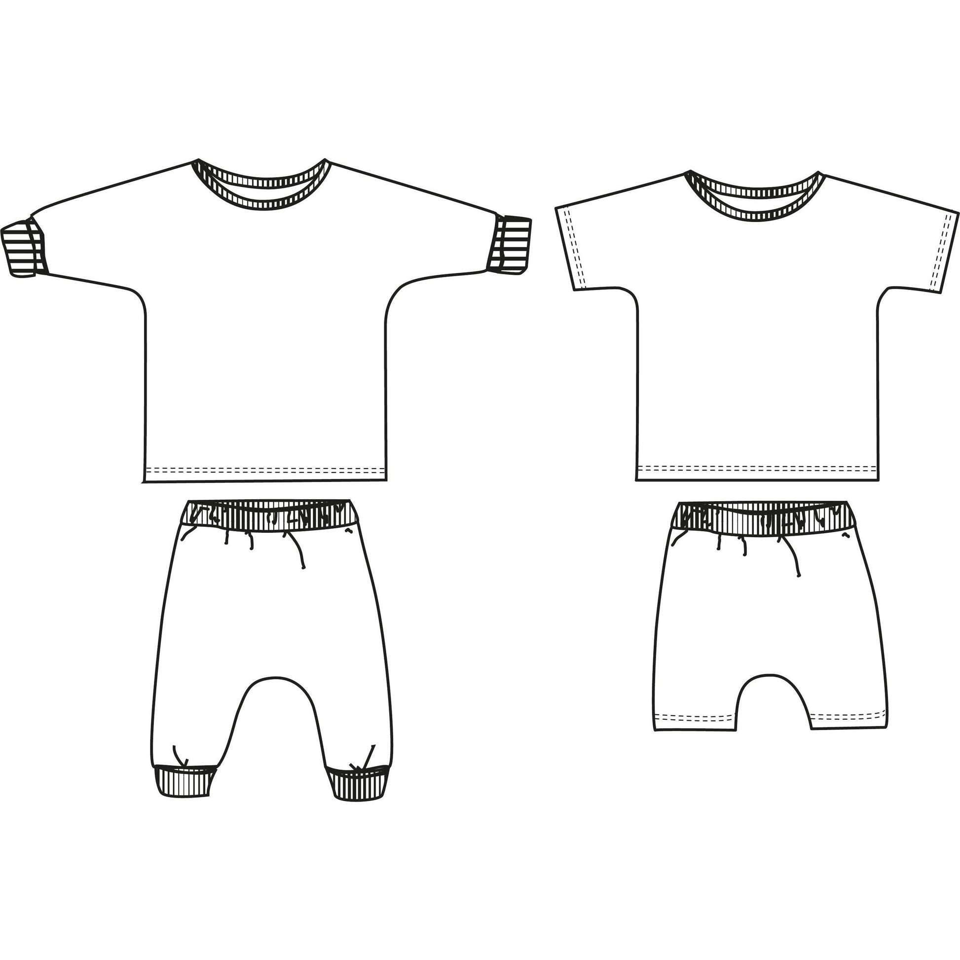 Ikatee-Cordoba Jogging or Pajama Set Pattern-sewing pattern - kids-gather here online
