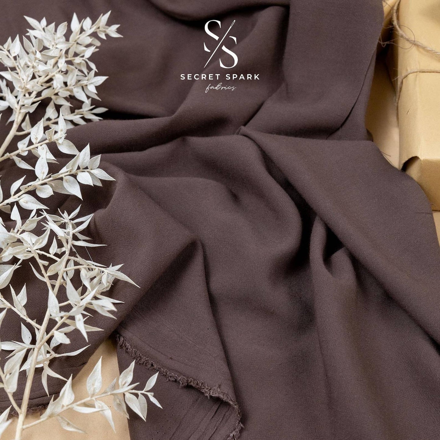 Secret Spark-Dune Washed Linen Rayon-fabric-gather here online