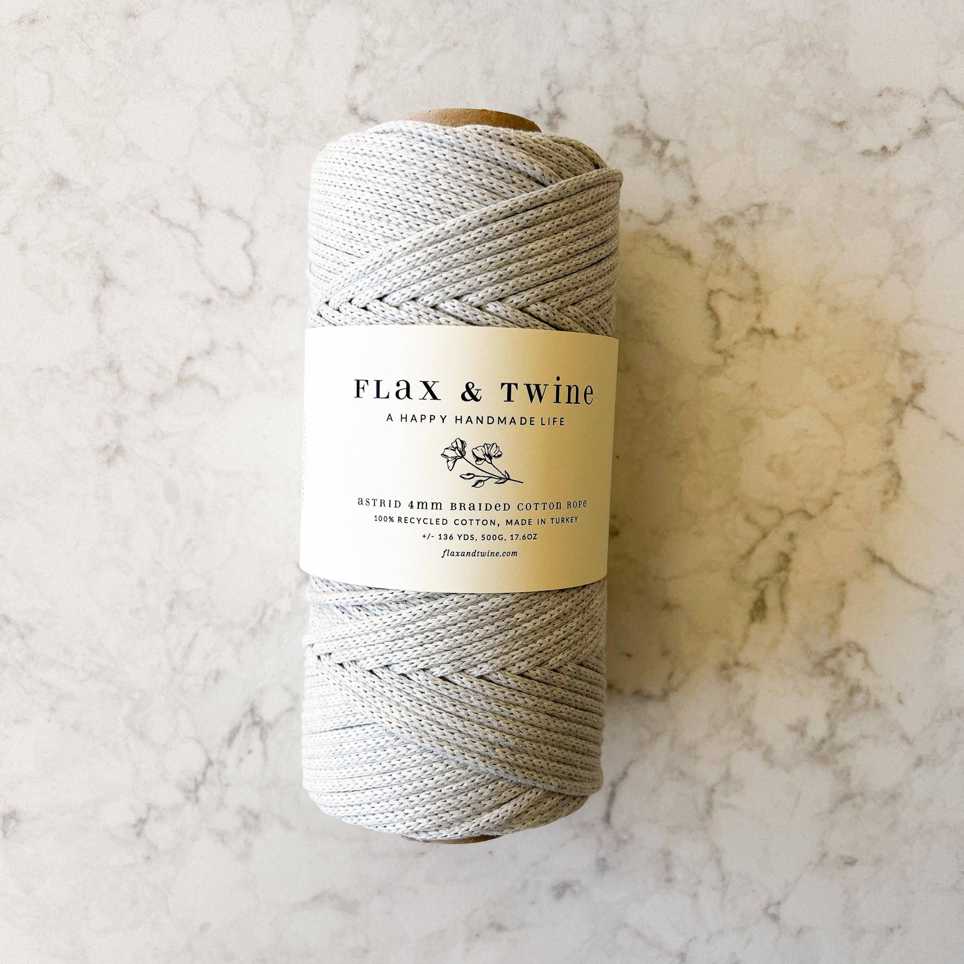 Flax & Twine-4mm Astrid Braided Cotton Rope-yarn-gather here online