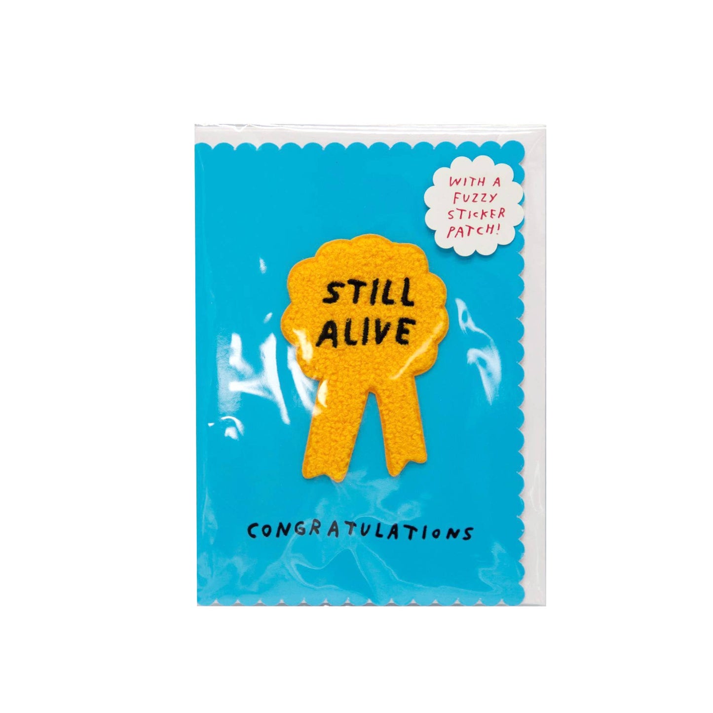 Third Drawer Down-Still Alive Chenille Adhesive Patch & Greeting Card-greeting card-gather here online
