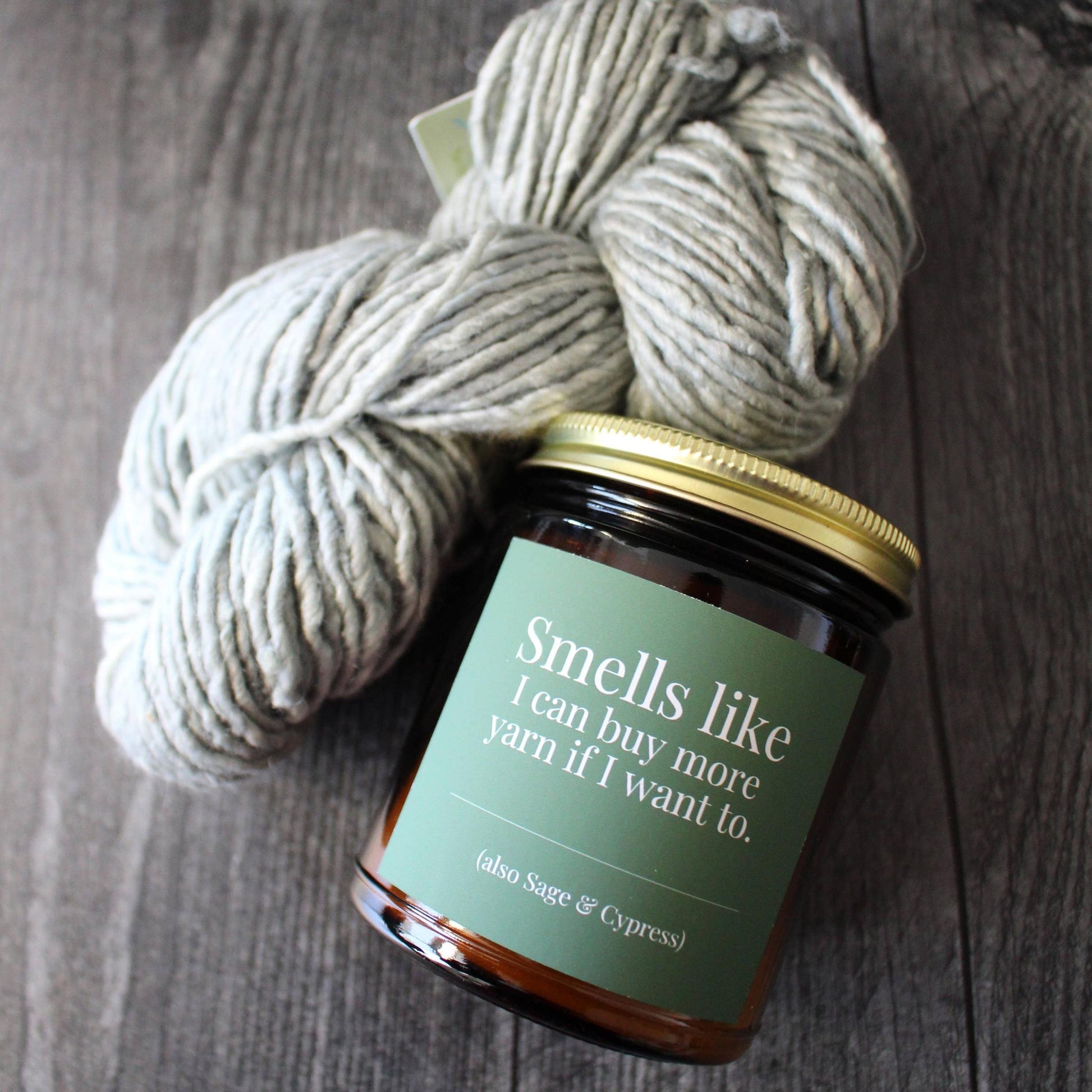 NNK Press-Hand-poured Coconut Soy Wax Candle For Knitters - 4oz-accessory-4 Oz Sage & Cypress | Smells like I can buy more yarn if I want to.-gather here online