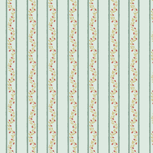 Cotton + Steel-Strawberry Vines Very Mint-fabric-gather here online