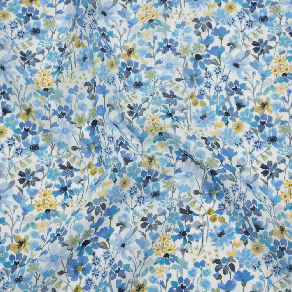 Liberty of London-Tana Lawn - Dreams Of Summer Blue-fabric-gather here online