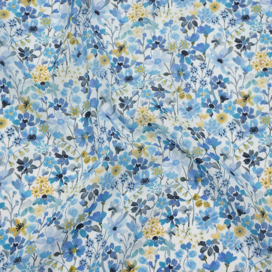 Liberty of London-Tana Lawn - Dreams Of Summer Blue-fabric-gather here online
