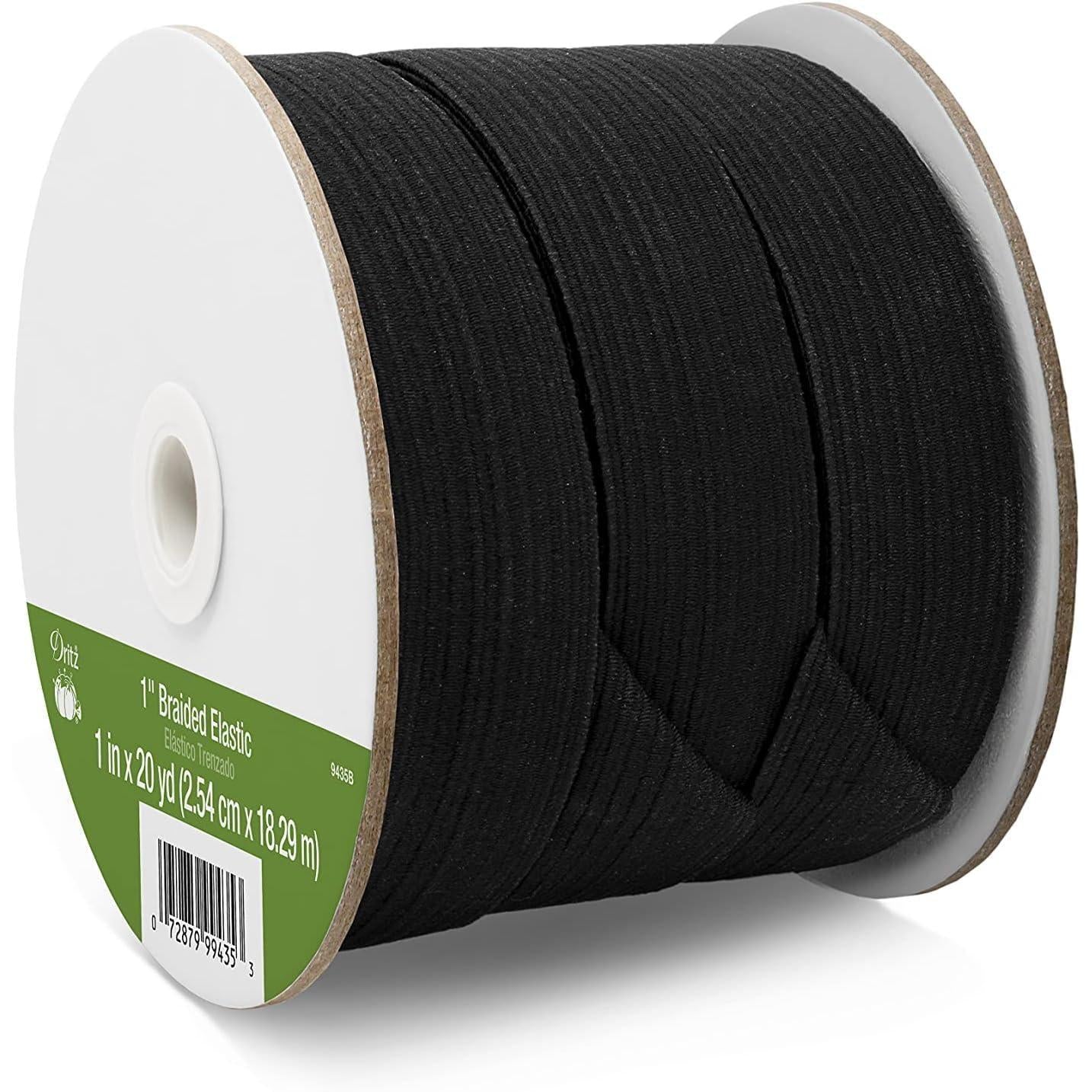 Dritz-Braided Elastic- 1'' Black-elastic-gather here online