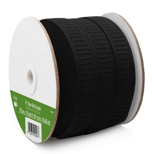 Dritz-Non-Roll Elastic - 3/4″ Black-elastic-gather here online