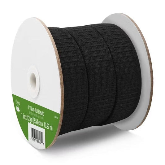 Dritz-Non-Roll Elastic - 1” Black-elastic-gather here online