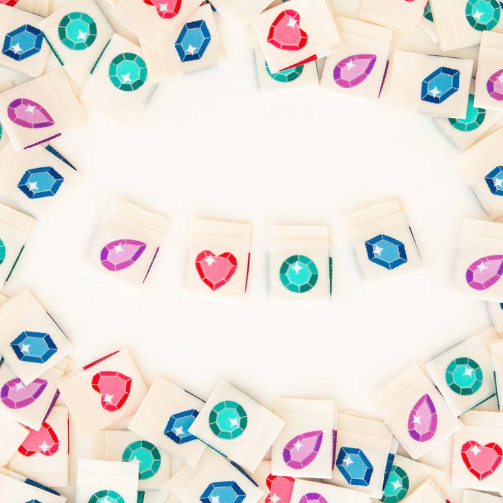 Sarah Hearts-Jewels Woven Labels-notion-gather here online