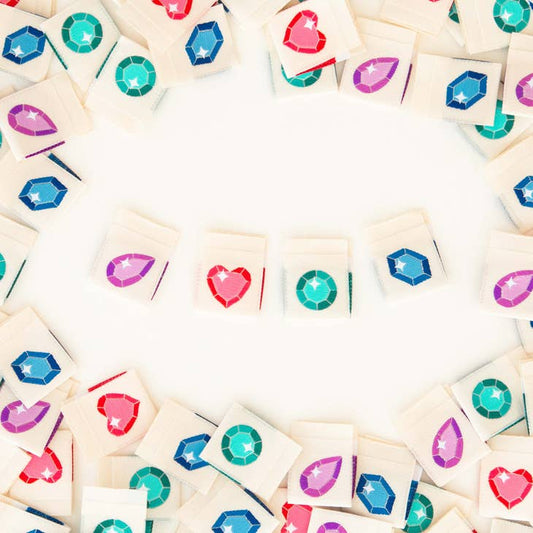 Sarah Hearts-Jewels Woven Labels-notion-gather here online