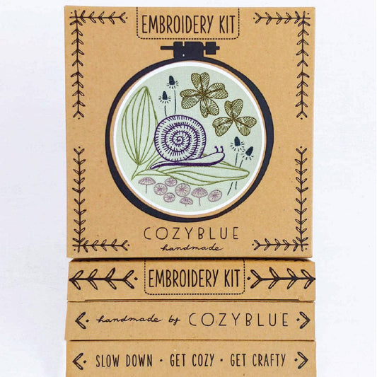 CozyBlue-Slow + Steady Embroidery Kit-embroidery kit-gather here online
