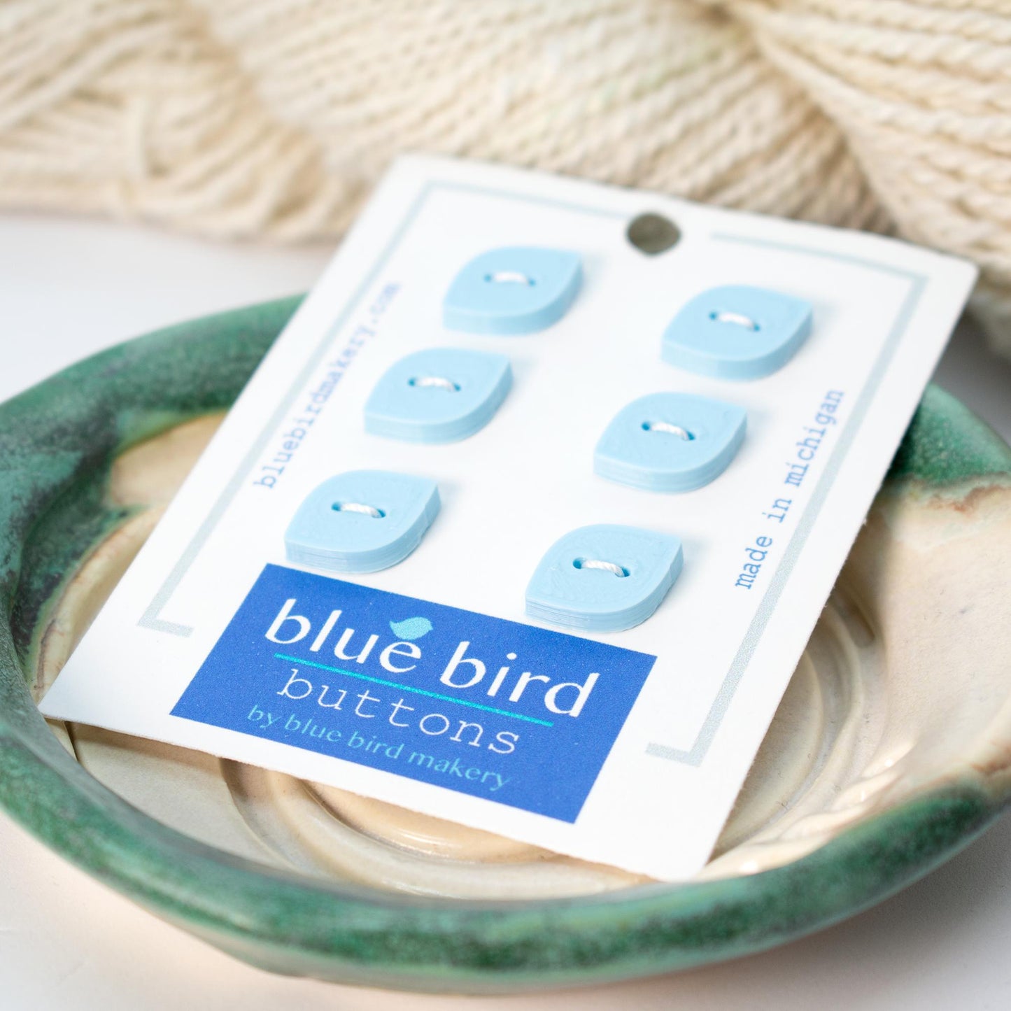 Blue Bird Makery-12mm Midcentury Petal Buttons-button-Blue Raspberry-gather here online