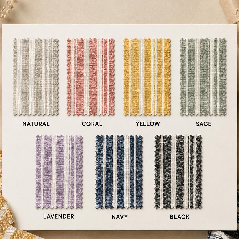 Secret Spark-Coastal Stripe Linen Rayon-fabric-gather here online