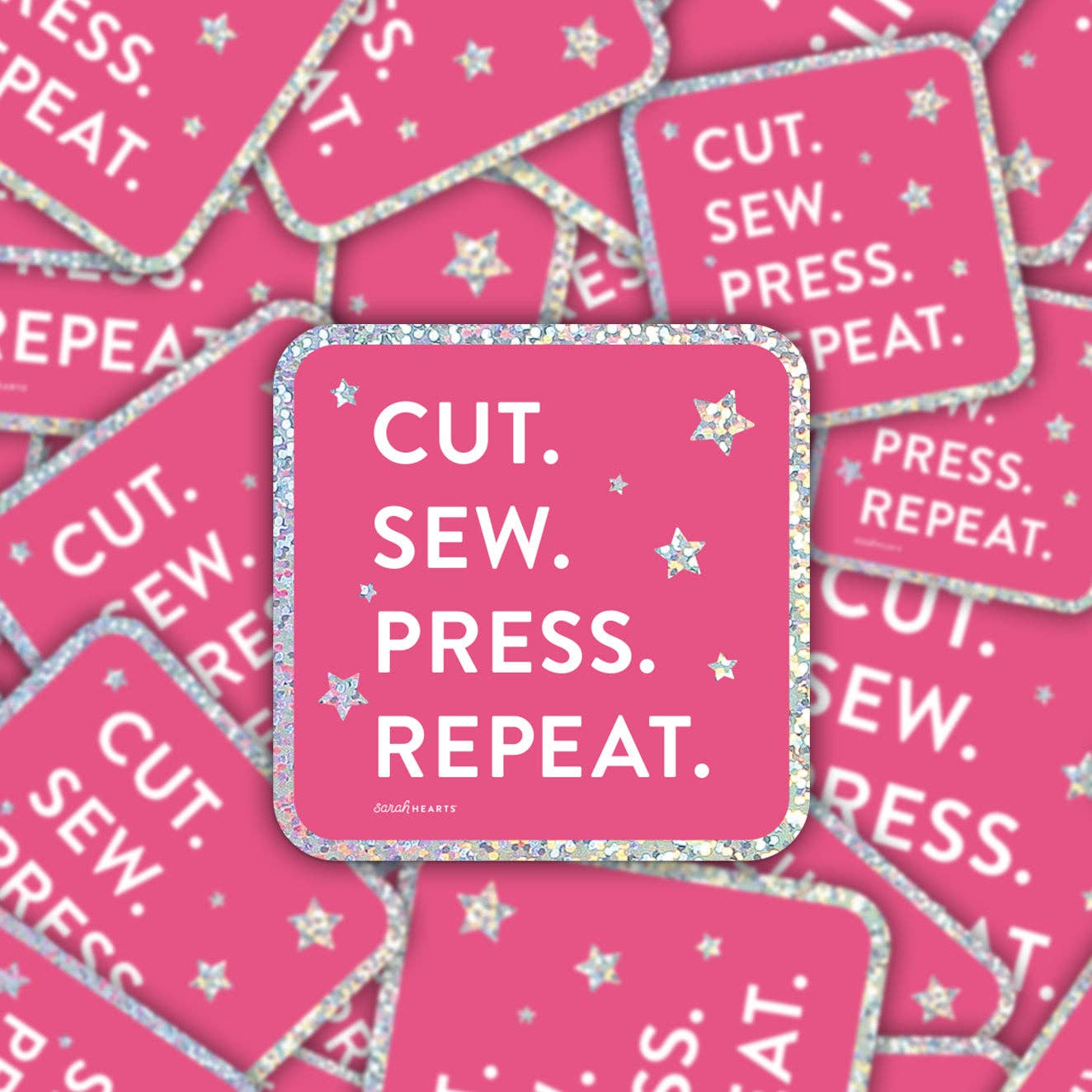 Sarah Hearts-Cut Sew Press Repeat Sticker-accessory-gather here online