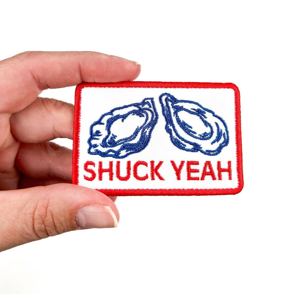 Field Trip Threads-Shuck Yeah Iron-On Patch-patches + pins-gather here online