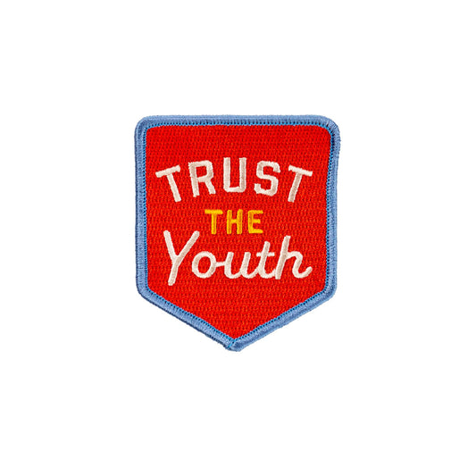 Oxford Pennant-Trust The Youth Iron-On Patch-patches + pins-gather here online