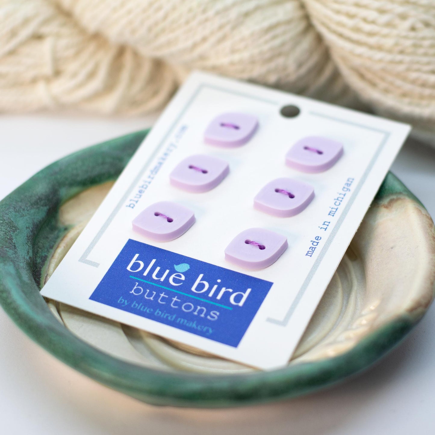 Blue Bird Makery-12mm Midcentury Petal Buttons-button-Lavender-gather here online