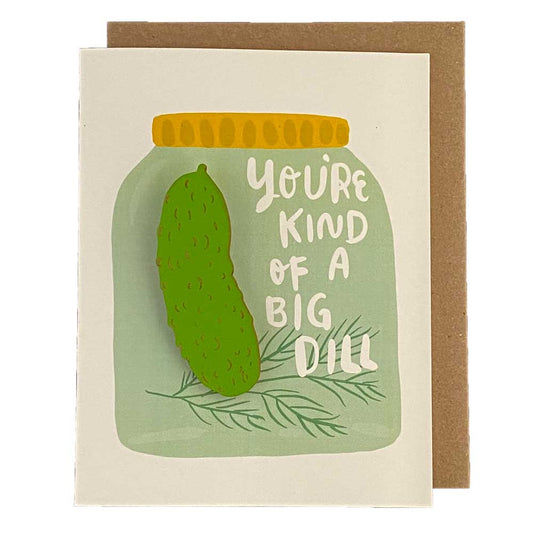SnowMade-Big Dill - Pickle Magnet w/ Card-greeting card-gather here online