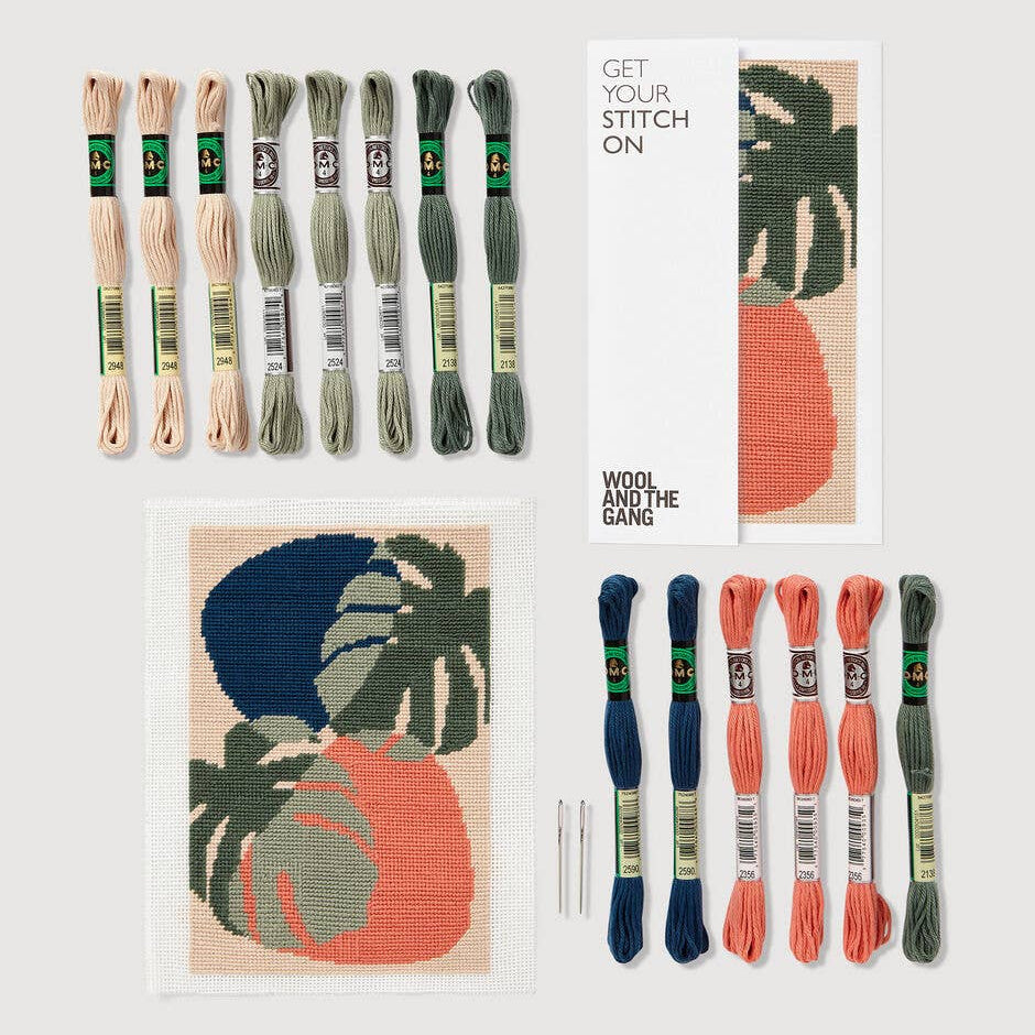 DMC-Botanical Needlepoint Kit-xstitch kit-gather here online