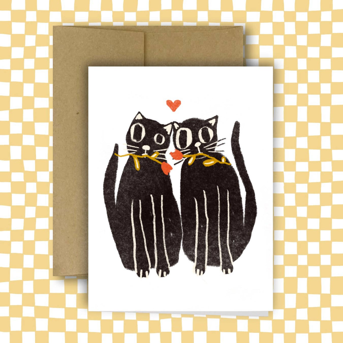 RANI BAN CO-Cats In Love Greeting Card-greeting card-gather here online