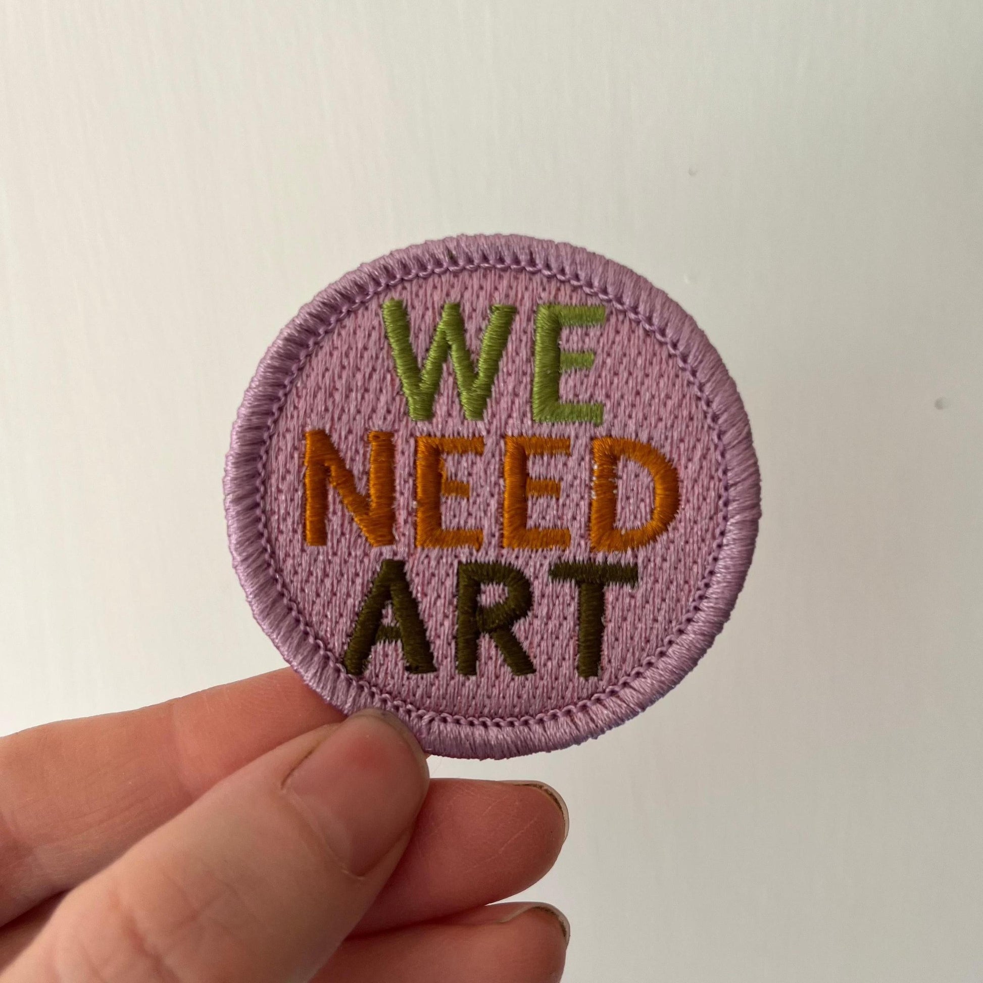 Ramona Muse Lambert-We Need Art Sew-On Patch - Lilac-patches + pins-gather here online