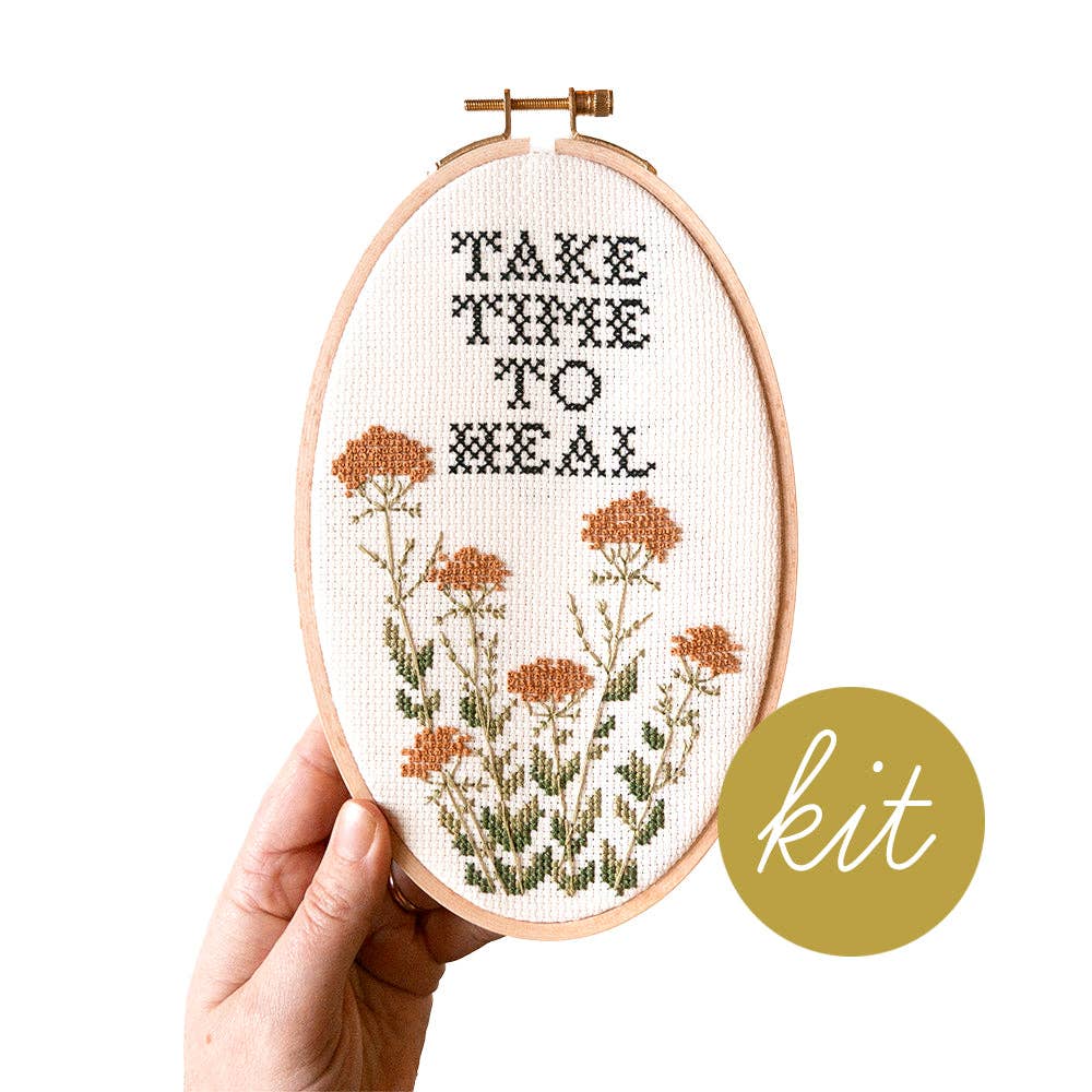 Junebug and Darlin-Take Time to Heal, 5"x8" Cross Stitch Kit-xstitch kit-gather here online