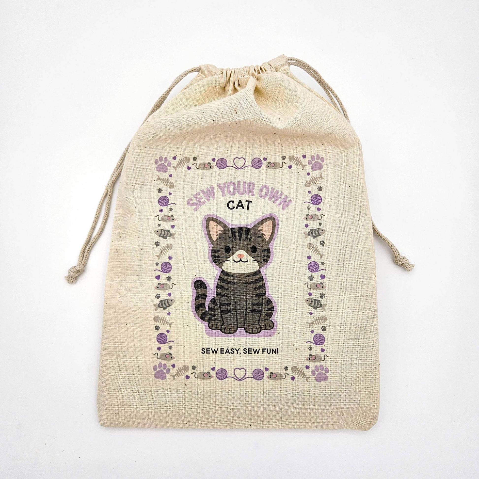 Nickwilljack-Sew Your Own Cat Complete Kit - Tabby Cat -sewing kit-gather here online