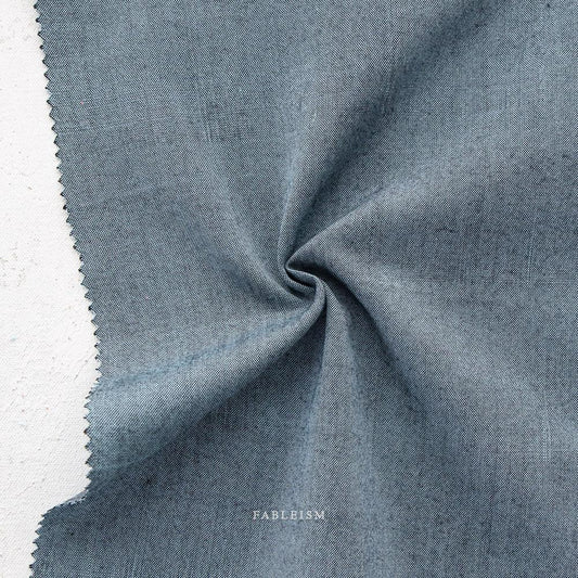 Fableism Supply Co-REMNANT: Everyday Chambray Nocturne, Luna 30% OFF 1.61 YDS-fabric remnant-gather here online
