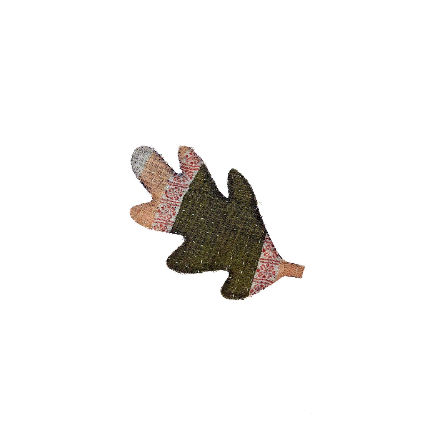 Otto Finn-Small Kantha Leaf Iron-On Patch-patches + pins-gather here online