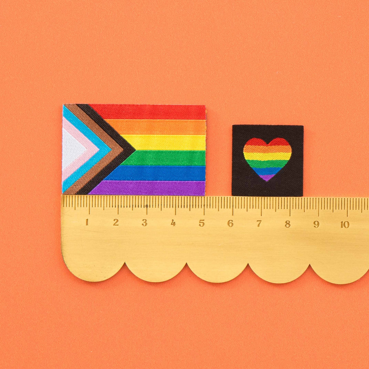 Sarah Hearts-Pride Rainbow Iron-On Labels Multipack-sewing notion-gather here online