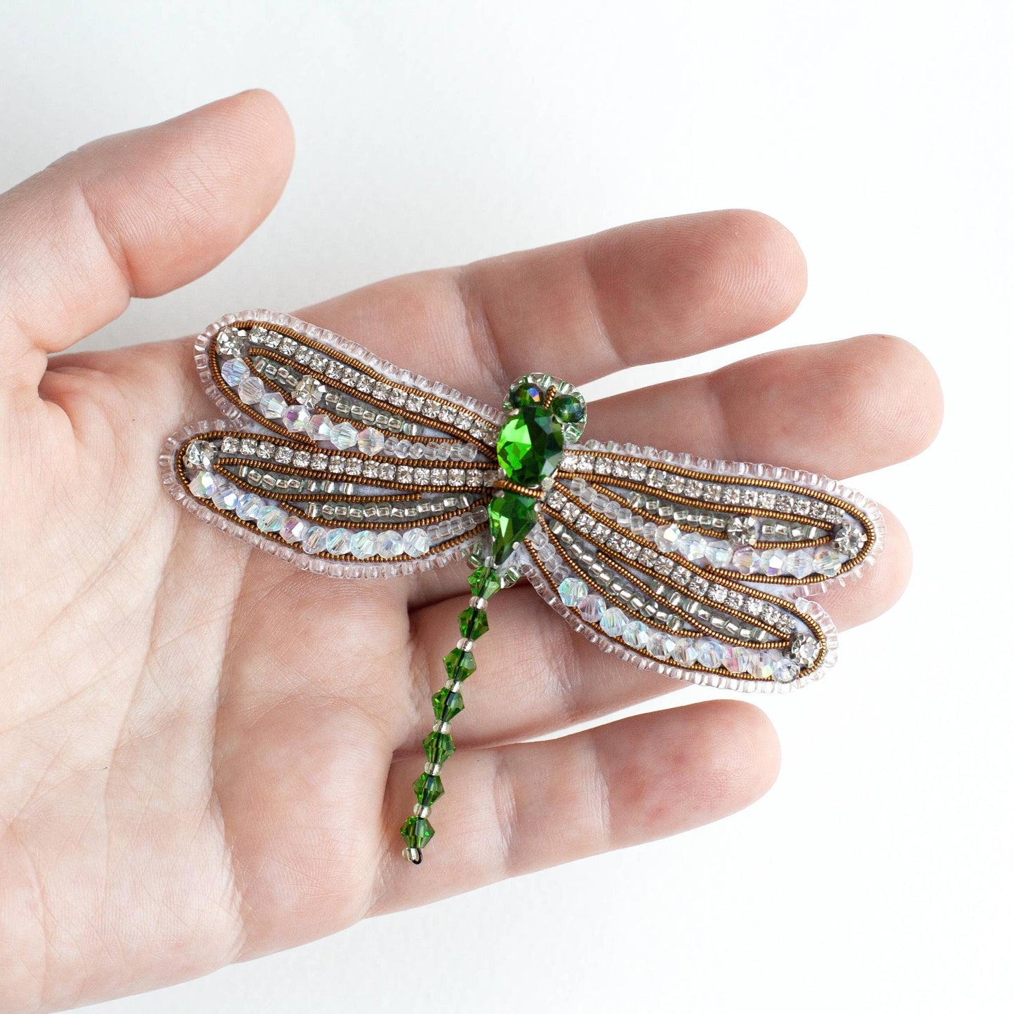 Dragonfly Beaded Brooch Kit: DIY Insect Jewelry Making
