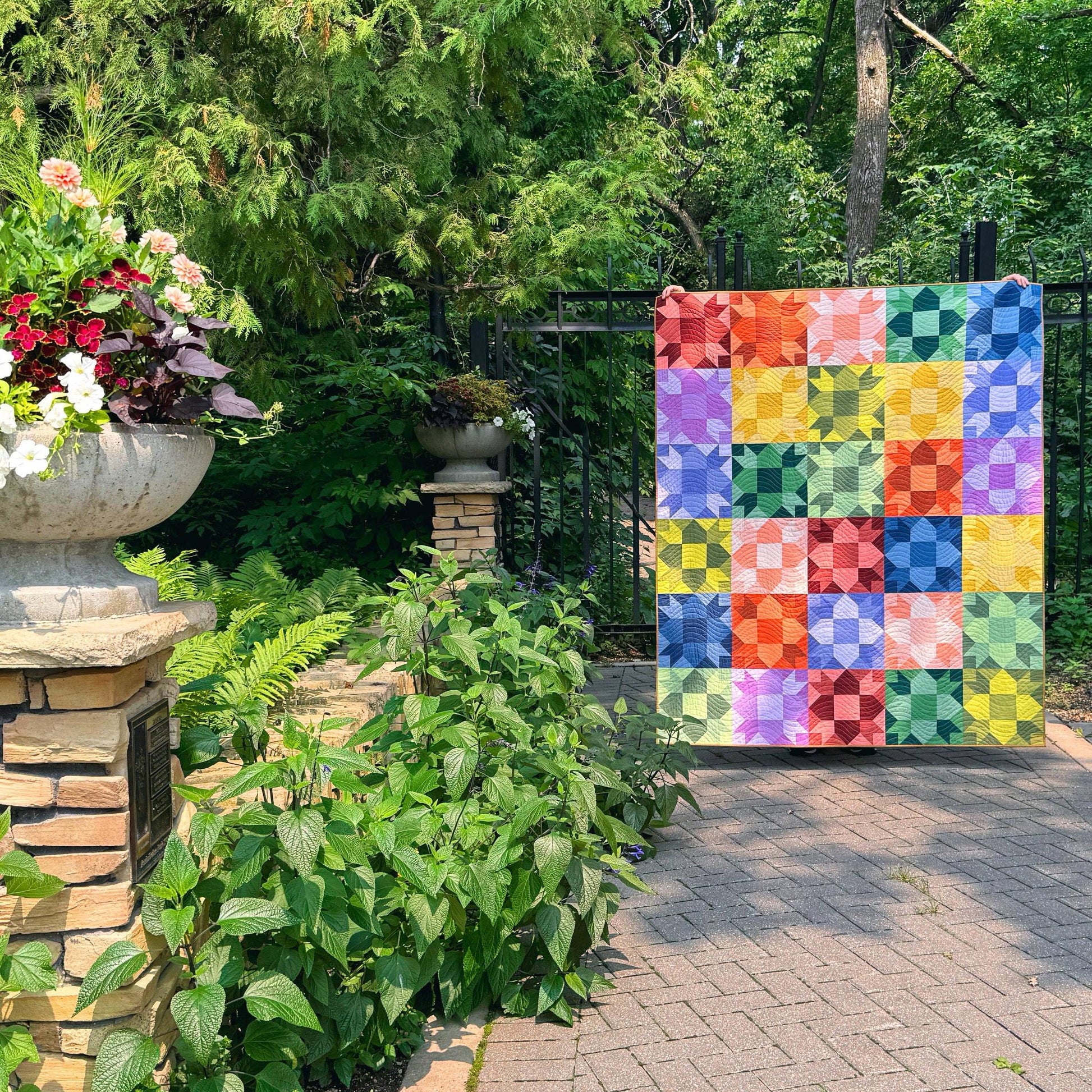 The Blanket Statement-Peace Garden Quilt Pattern-quilting pattern-gather here online